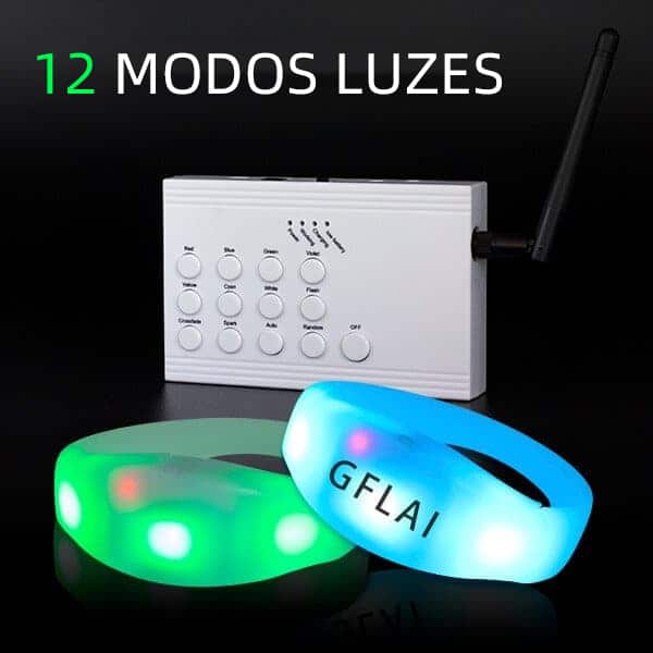 Pulseira Led Com Controle Remoto