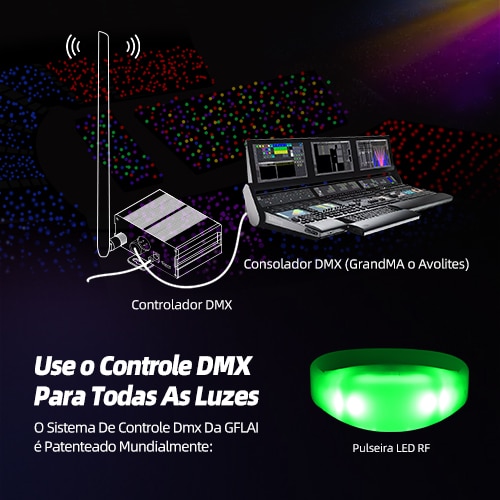 Pulseira Led Com Controle Remoto