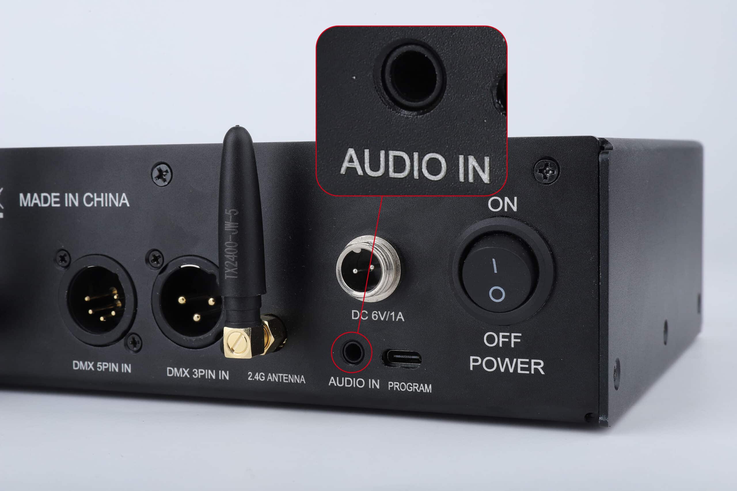 conector de áudio dimensionado