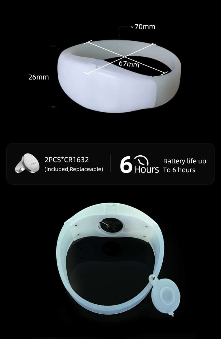 Pulseira De LED Ativada Por Som